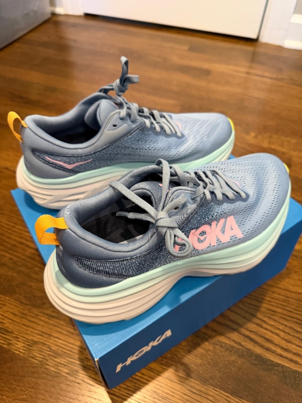 HOKA Bondi 8 Women's Size 9 WIDE Shadow Dusk Running Shoes With Box